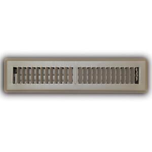 Everbilt 2 in. X 14 in. 2-Way Steel Floor Register in White